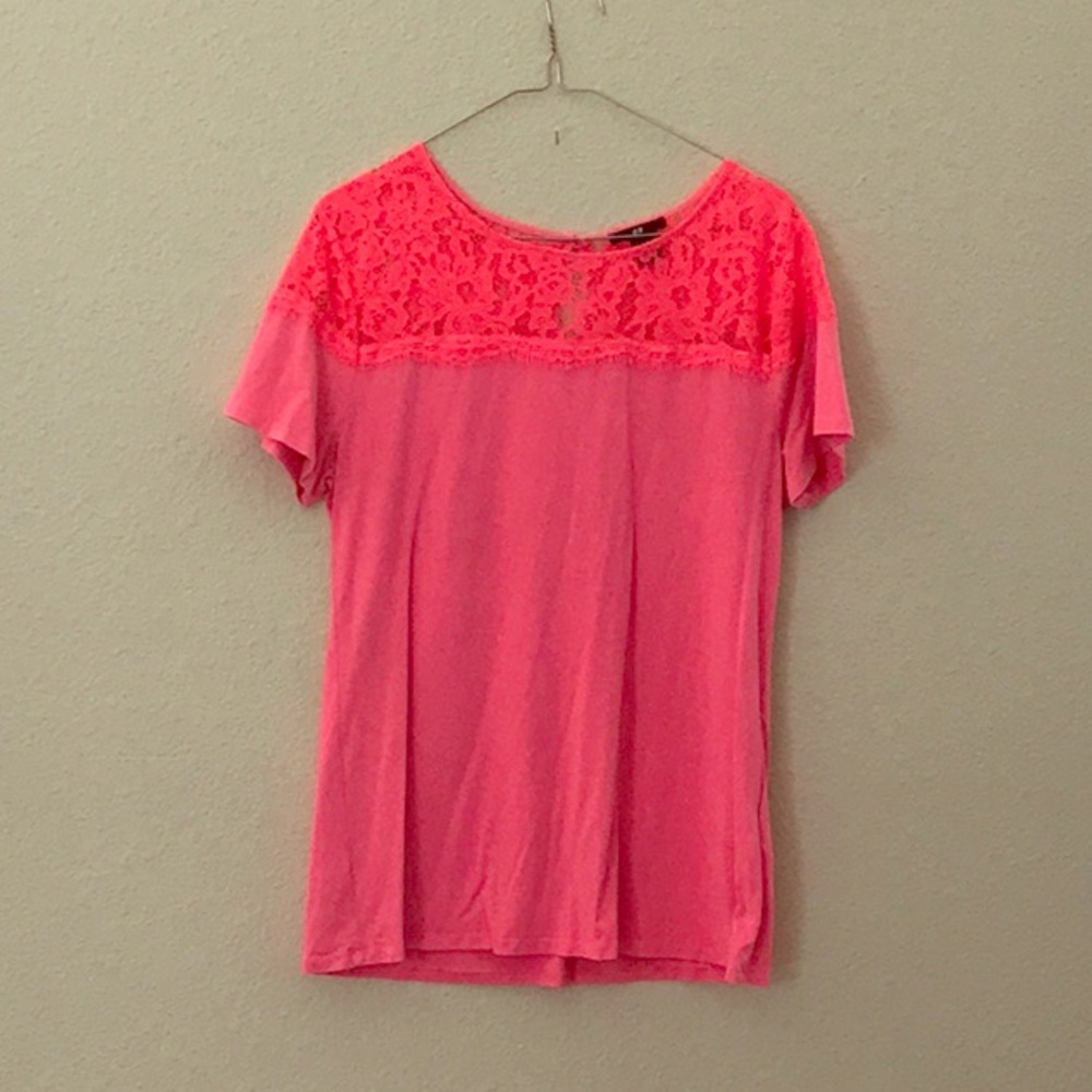 Bright pink T-shirt